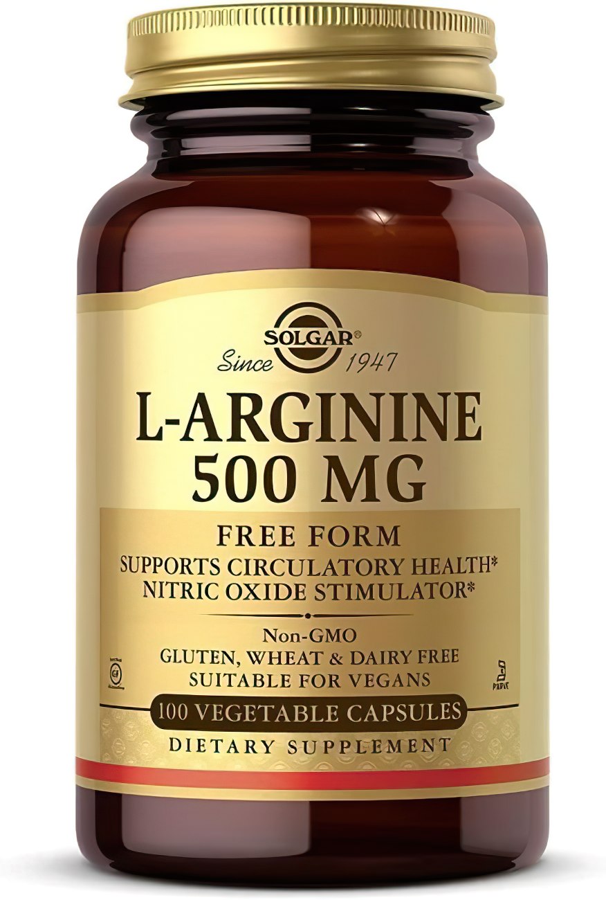 L-Arginine 500 mg 100 vcaps - front 2