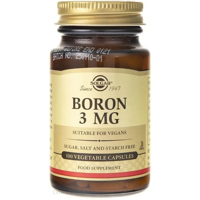 Boron 3 mg 100 Vegetable Capsules - front 