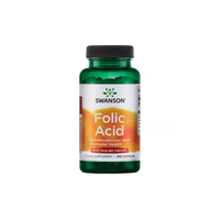 Thumbnail for Swanson's Folic Acid boasts 250 capsules, each delivering 800 mcg of B9, ideal for cardiovascular and prenatal health. A great supplement choice for a healthy pregnancy.