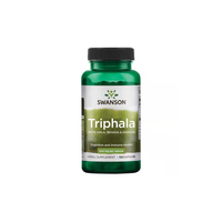 Thumbnail for Green bottle of Swanson Triphala with Amla, Behada, and Harada features 100 capsules, expertly crafted from time-honored Ayurvedic medicine to promote digestive and immune health.