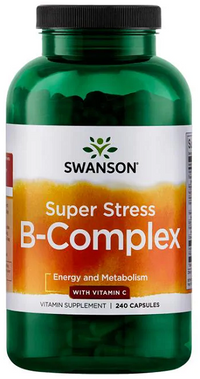 Miniatura di un flacone di Swanson B-Complex con Vitamina C - 500 mg 240 capsule.