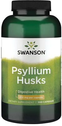 Miniatura per Swanson Le bucce di psillio - 610 mg 300 capsule sono un modo naturale ed efficace per migliorare i livelli di colesterolo. Grazie all'elevato contenuto di fibra solubile, queste bucce aiutano a favorire una sana digestione e a prevenire la stitichezza.
