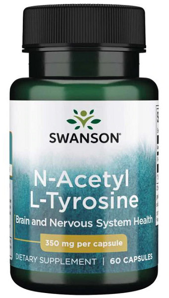Swanson N-Acetil L-Tirosina - 350 mg 60 capsule è un integratore alimentare che favorisce l'assorbimento dei nutrienti, aumenta la regolazione dell'umore e migliora la concentrazione.
