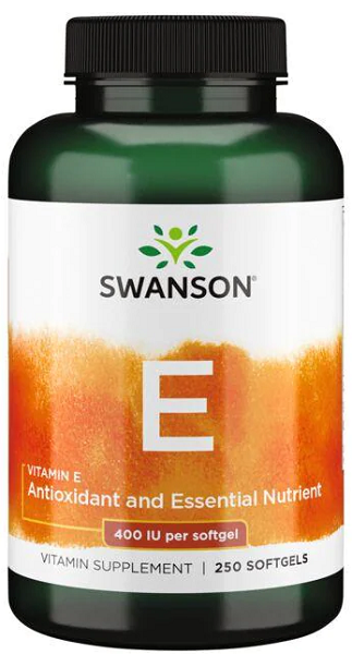 Swanson Vitamina E - Naturale 400 UI 250 softgel - Supporto antiossidante e alto assorbimento