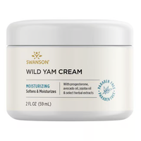 Thumbnail for Swanson's Wild Yam Cream 59ml provides nourishing skincare with a moisturizing, paraben-free formula enriched with progesterone, avocado oil, jojoba oil, and select herbal extracts—ideal for menopause support.