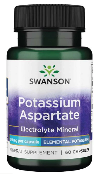 Swanson Aspartato di potassio - 99 mg 90 capsule Integratore alimentare in capsule contenente il minerale elettrolita aspartato di potassio.