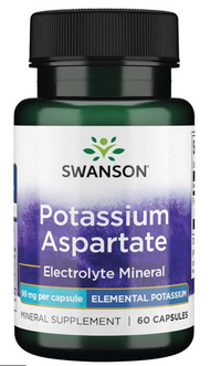 Miniature per Swanson Potassio Aspartato - 99 mg 90 capsule Integratore alimentare in capsule contenente potassio aspartato, minerale elettrolita.