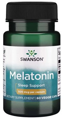 Swanson Melatonina - 0,5 mg 60 capsule vegetali di supporto al sonno.