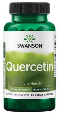 Miniatura per Un flacone di Swanson Quercetin 475 mg 60 vcaps, un potente antiossidante per migliorare il sistema immunitario e sostenere la salute dei vasi sanguigni.