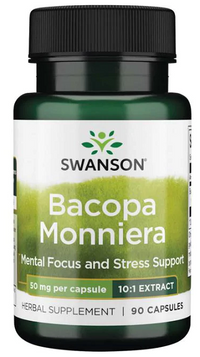 Miniatura per Swanson L'estratto di Bacopa Monnieri 10:1 è un integratore alimentare che favorisce la concentrazione mentale e riduce lo stress.