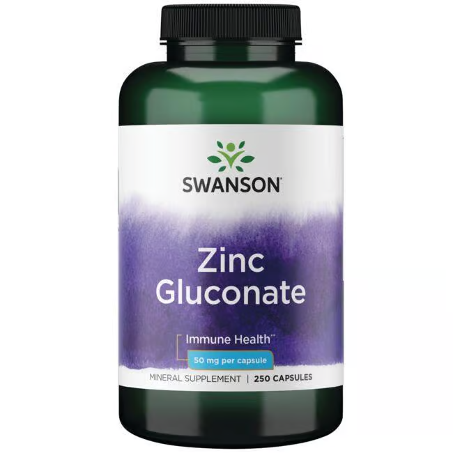 Zinc Gluconate 50 mg 250 Capsules