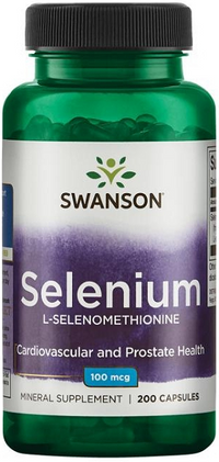 Le capsule di L-Selenometionina di Swanson offrono un supporto antiossidante per la salute cardiovascolare e della prostata.