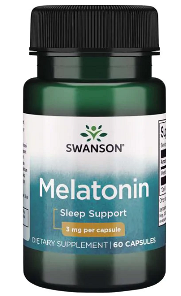 Swanson Melatonina - 3 mg 60 capsule supporto al sonno.