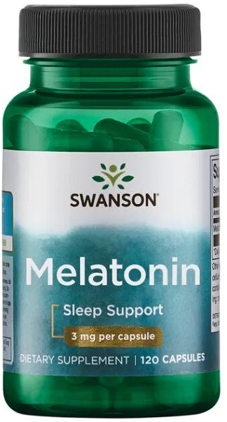 Swanson Melatonina - 3 mg 120 capsule supporto al sonno.