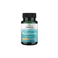 Thumbnail for Swanson's Low Dose Melatonin 1 mg, offering 120 capsules, is labeled 