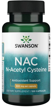 Anteprima di Swanson N-Acetilcisteina - 600 mg 100 capsule è un potente integratore antiossidante che aiuta la disintossicazione e promuove la salute del fegato.