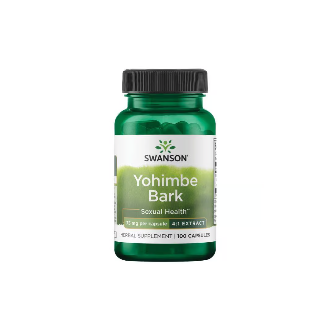 Yohimbe Bark 75 mg 100 Capsules