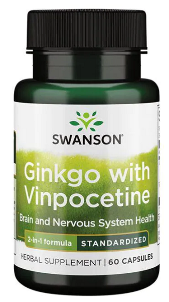 Swanson Ginkgo con Vinpocetina - 60 capsule.