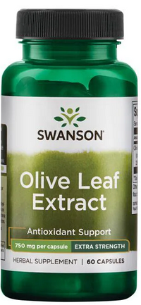 Thumbnail per Swanson L'estratto di foglie di olivo - 750 mg 60 capsule è un potente integratore noto per le sue proprietà antiossidanti e per la sua capacità di sostenere le difese immunitarie.