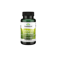 Anteprima di un flacone di Swanson's Cordyceps Complex with Reishi and Shiitake Mushrooms 60 veggie capsules.