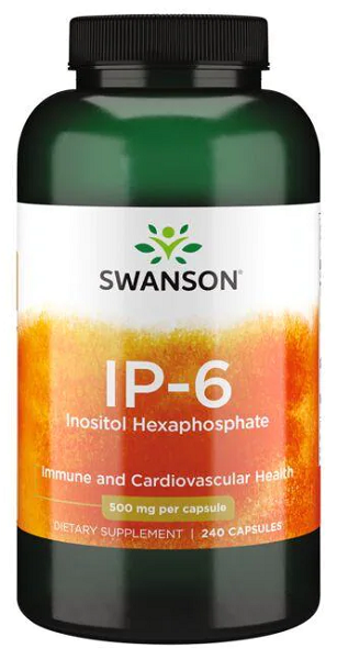 Un flacone di Swanson IP-6 Inositol Hexaphosphate - 240 capsule.