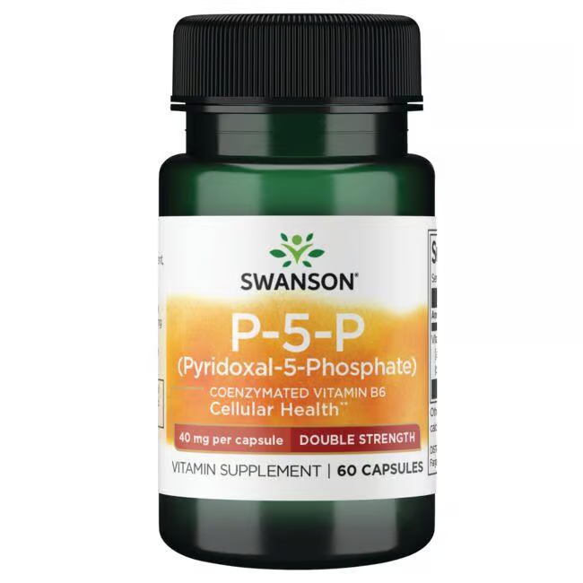 P-5-P (Pyridoxal-5-Phosphate) 40 mg 60 Capsules - Double Strength