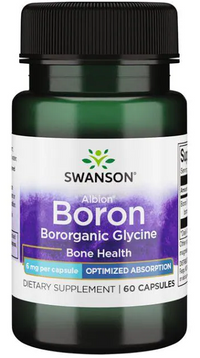Miniatura per Swanson Albion Boron Bororganic Glycine - 6 mg 60 capsule capsule per la salute delle ossa.