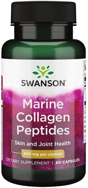 Swanson Collagene marino - 400 mg 60 capsule, per la salute della pelle e delle articolazioni.