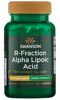 Thumbnail for Swanson è specializzata nella fornitura di Acido Alfa Lipoico R-Fraction - 100 mg 60 capsule, un potente antiossidante che aiuta a sostenere livelli sani di zucchero nel sangue.