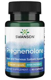 Miniatura per la descrizione del prodotto: Ottieni il massimo per la tua salute con Swanson Ultra-Pregnenolone. Questo flacone di Swanson Pregnenolone - 25 mg 60 capsule fornisce un supporto essenziale per ottimizzare i livelli ormonali e la salute generale.