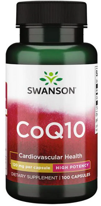 Miniatura di un flacone di Swanson Coenzima Q1O - 120 mg 100 capsule.