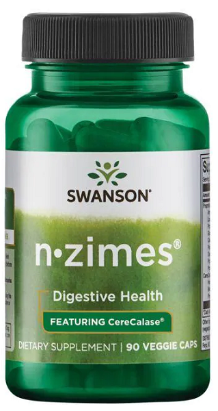 Swanson N-Zimes - 90 capsule vegetali supportano la digestione e l'assorbimento dei nutrienti.