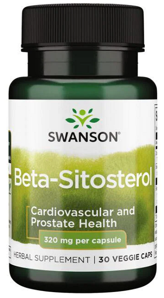 Integratore alimentare con Swanson Beta-Sitosterolo - 320 mg 30 capsule vegetali.