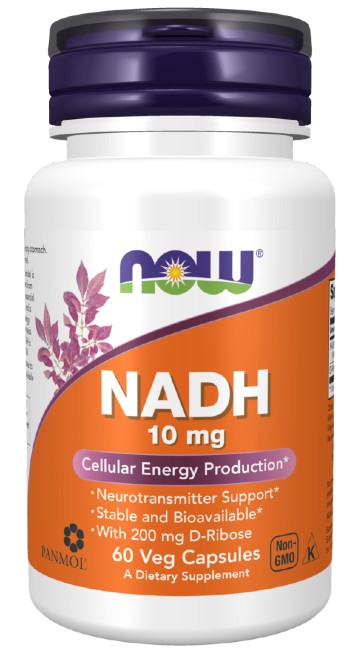 Now Foods Il NADH 10 mg 60 Capsule Vegetali supporta la produzione di energia e il sistema immunitario, riducendo la stanchezza e l'affaticamento.