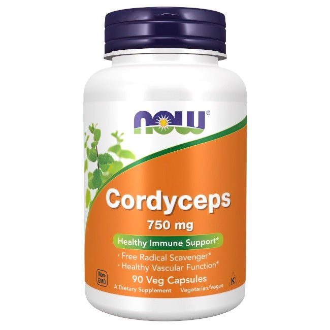 Cordyceps 750 mg 90 Veg Capsules - front 2