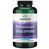 Thumbnail for Bottle of Swanson Potassium Gluconate 99 mg 250 Capsules dietary supplement for heart health.