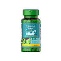 Miniatura per Puritan's Pride Estratto di Ginkgo Biloba 24% 120 mg 100 capsule.