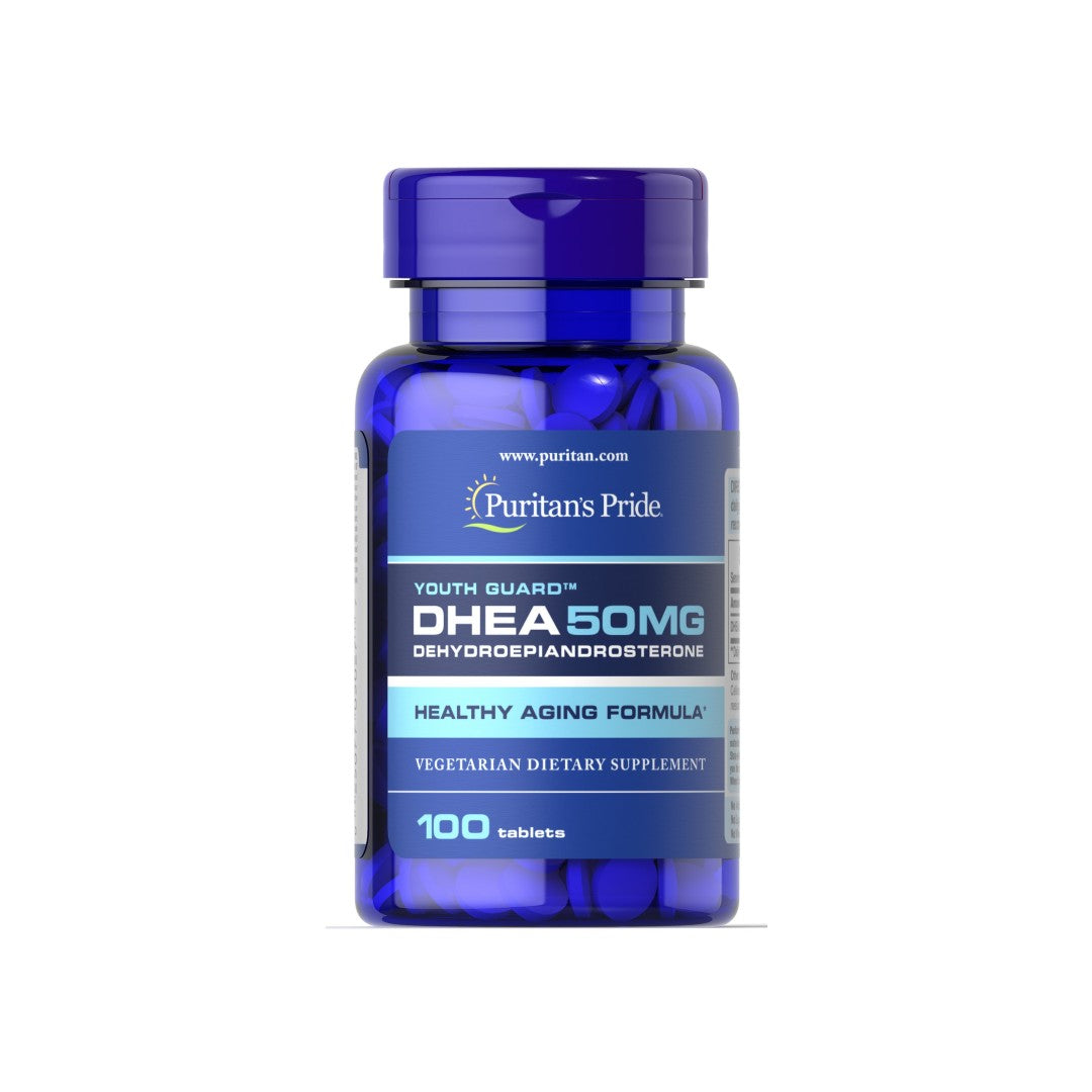 Un flacone di DHEA - 50 mg 100 compresse da Puritan's Pride.