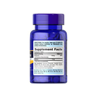 Miniatura di un flacone di Puritan's Pride Melatonin 5 mg with B-6 120 Tablets Timed Release su sfondo bianco.