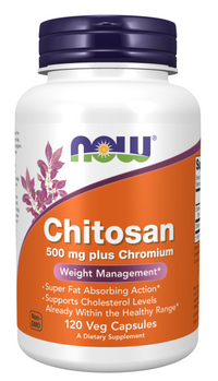 Miniature per Now Foods Chitosano 500 mg più cromo 120 capsule vegetali.