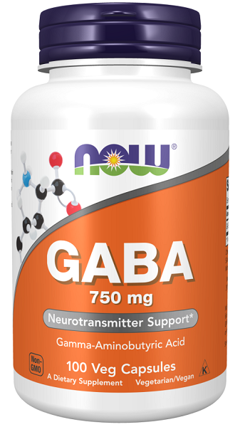 Now Foods GABA 750 mg 100 capsule vegetali.