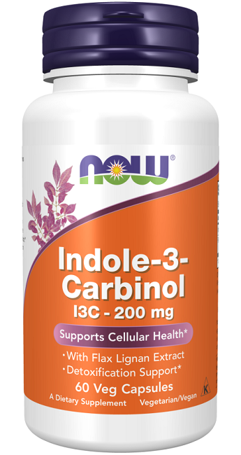 Now Foods Indolo 3 Carbinol 200 mg con Lingans 60 Capsule Vegetali.