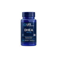 Miniatura di un flacone di Life Extension DHEA 100 mg 60 capsule vegetali con sfondo bianco.