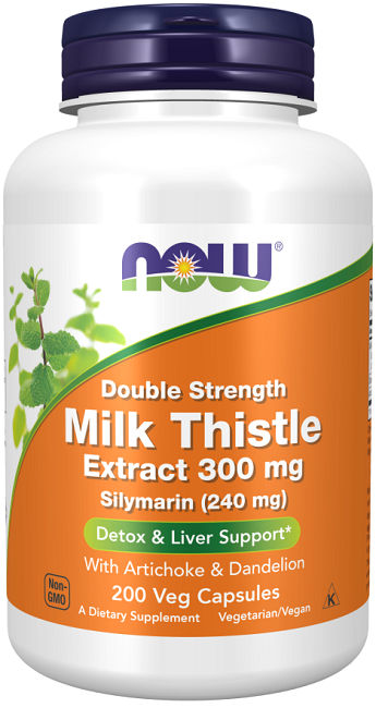 Now Cardo mariano 300 mg di silimarina 200 capsule vegetali.