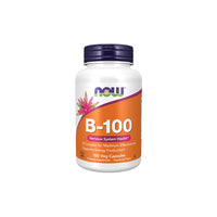 Anteprima per Now Foods Vitamine B-100 mg Complesso 100 Capsule Vegetali per la salute immunitaria.