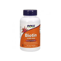 Miniatura per Now Foods Biotin 5000 mcg 120 capsule vegetali integratore alimentare.