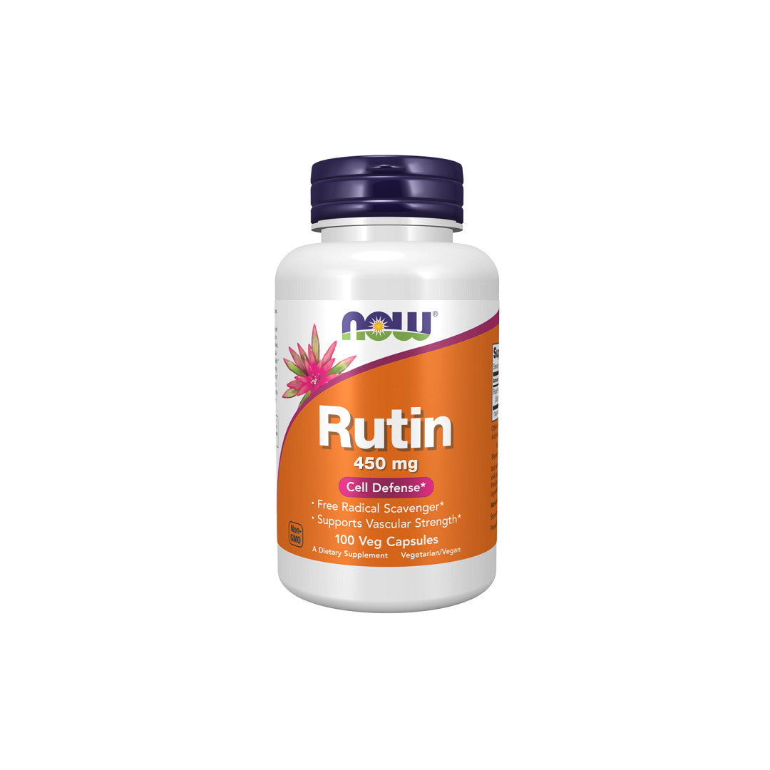 Now Foods Rutina 450mg 100 Capsule Vegetali - Bioflavonoide naturale per i capillari.