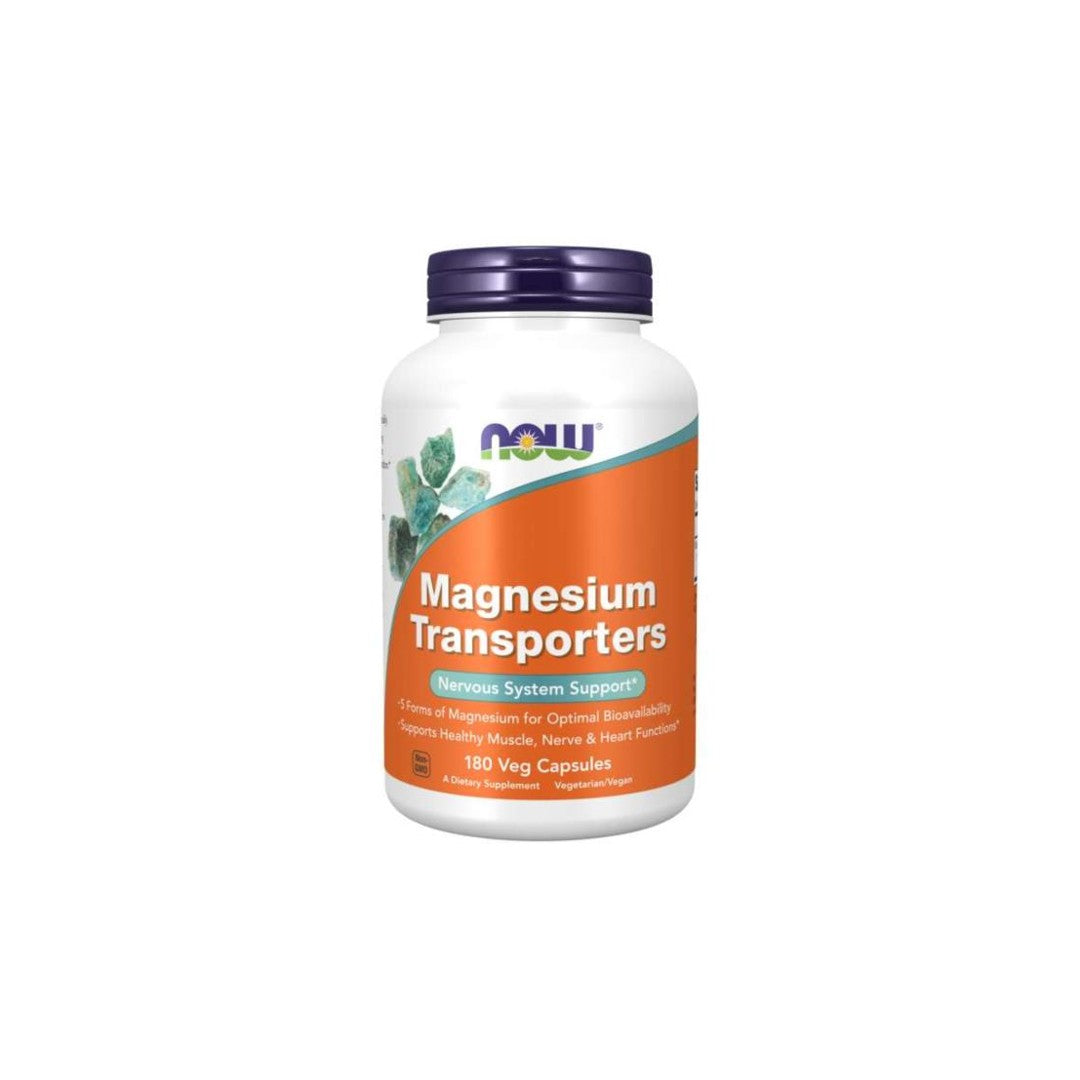 Now Foods Trasportatori di magnesio 120 mg 180 capsule vegetali.