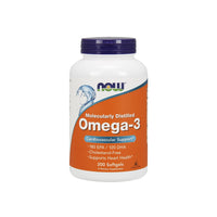 Miniatura per Un flacone di Now Foods Omega-3 180 EPA/120 DHA 200 softgel, che promuove la salute del cuore e le funzioni cerebrali.