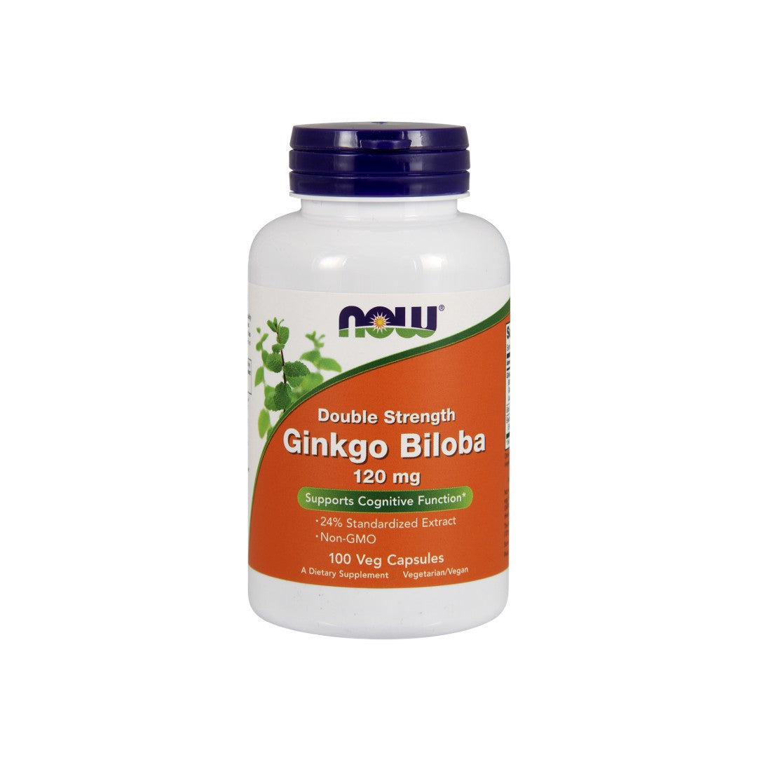 Now Foods Estratto di Ginkgo Biloba 24% 120 mg 100 capsule vegetali.